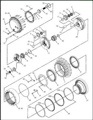 227-6116 227-6796 192-3237 Hộp số du lịch Máy xúc Phù hợp với CAT320C 320CL Hộp số du lịch